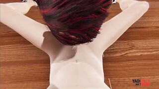 Tattooed beast wrecks twink in raw anime blowjob