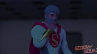 Sodomy Squad gangbangs evil stepbrother with superhero dildo power