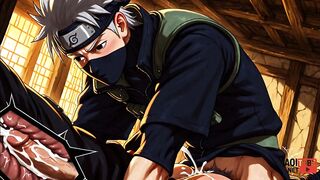 Kakashi Gets Destroyed in Raw Naruto Yaoi Twink CreamPie