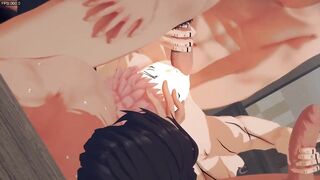 Yuuji Itadori Gangbanged in Jujutsu Kaisen Yaoi orgy