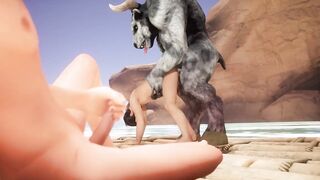 Straight friend destroyed by furry centaur cuckold yiff