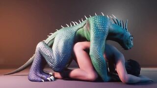 Corbac Scalie Fucked Raw Loud Moaning Gay Twink Cumshot 3D Animation