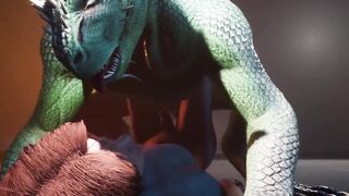 Corbac Scalie Fucked Raw Loud Moaning Gay Twink Cumshot 3D Animation