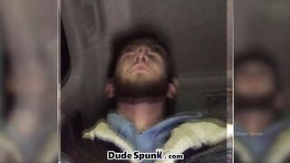 Uber Driver Stops to Handjob me I blow my massive load in his car
