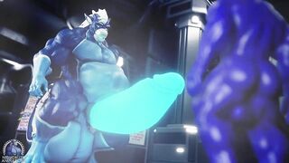 NighDruth gets destroyed by Daddy's giant cock & anal vore