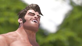 Gay superhero defilement Animate twink gets pounded raw by hunk dick