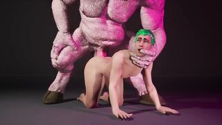 Big furry cock destroys twink's plump ass raw cum shot fury