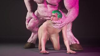 Big furry cock destroys twink's plump ass raw cum shot fury