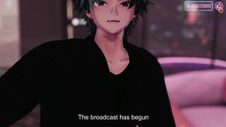 Live japanese gay anime femboy cum control 3D VRChat handjob amateur cosplay