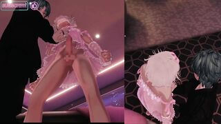 Live japanese gay anime femboy cum control 3D VRChat handjob amateur cosplay