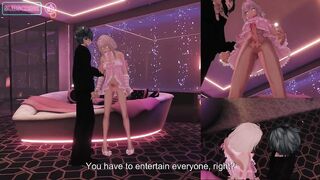 Live japanese gay anime femboy cum control 3D VRChat handjob amateur cosplay