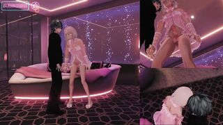 Live japanese gay anime femboy cum control 3D VRChat handjob amateur cosplay
