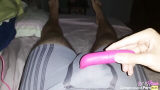 Twitching cock wrecked my boxers Used two vibes came through my pants