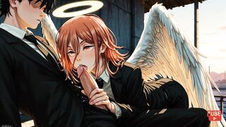 Chainsaw Man Yaoi Twink Gets Angel Devil Creampied Raw