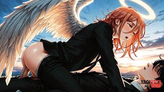 Chainsaw Man Yaoi Twink Gets Angel Devil Creampied Raw