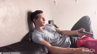 Muscle god lets roommate worship his bulging biceps episode 3
