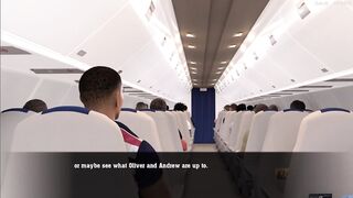 Oliver gets destroyed by a big black cock in airplane bathroom