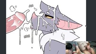 Furry femboy blowjob cumshot big penis sweat underwear gay comic dub