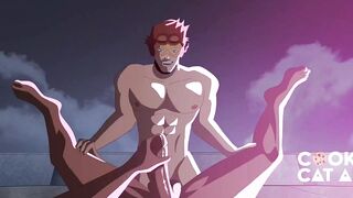 Fratty twinks get wrecked on rooftop with throbbing big cocks