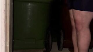 Chubby Bear Pisses in Underwear Then Cums with Massage Gun Mess