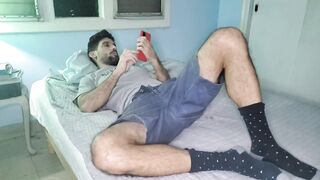 Tonight I dressed up in gay socks and got my tight boxers wrecked by a hairy latino daddy's big cock