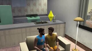 Salim Benali's secret with his neighbor destroyed in The Sims 4 gay hentai blowjob madness