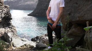 Twink Cum In Paradise raw public jerking off cumshot outdoors