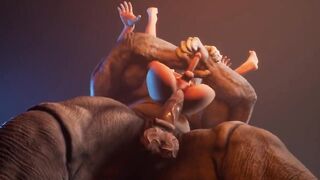 Rhino destroys twink with raw thick cock FURRY ORGASM