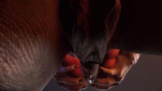 Rhino destroys twink with raw thick cock FURRY ORGASM