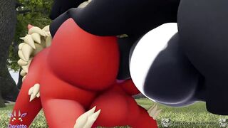 Gay 3D big cock rips furry’s ass apart in animated fury
