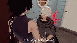 VRChat femboy gives amnesiac gamer the sloppiest blowjob ever