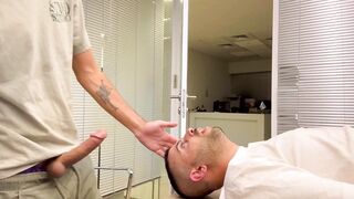 Dominant Arab Stud Destroys Twink Slut: Deep throat training humiliation cumshot face fuck