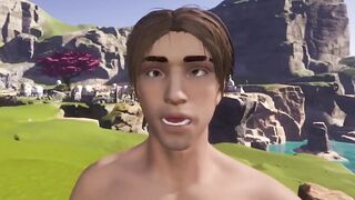 Teen pounded by two massive furry minotaurs double anal