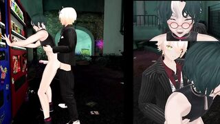 VR host wrecked by cosplaying femboy in raw gay anime blowjob