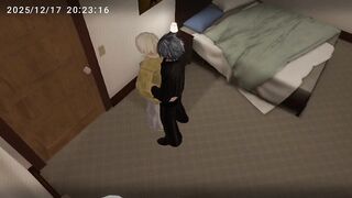 Japanese femboy gets wrecked in VRChat exposure blowjob