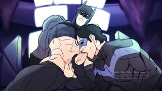 Bottom Dark Knight gets big cock stuffed deep in ass