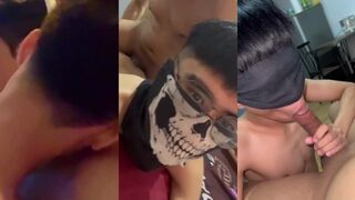 Step Daddy Fucks Twink Son Bareback Until Cum Floods His Mouth