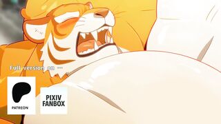 Muscle Growth OverBulk Part 4: Furry sex with a growing gay beast