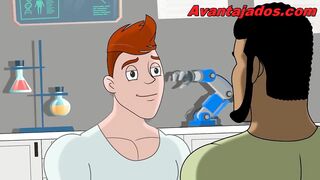 AI fucked black BBC hunk raw gay cartoon creampie destroys holes