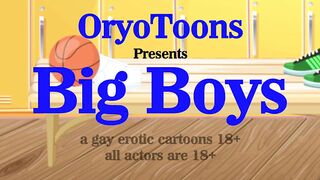 Big hard cocks destroy twinks in steamy locker room raw cartoon fuck