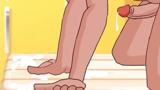 Big hard cocks destroy twinks in steamy locker room raw cartoon fuck