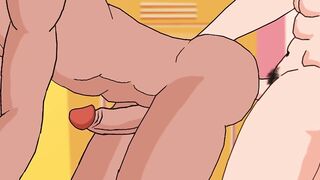 Big hard cocks destroy twinks in steamy locker room raw cartoon fuck