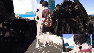 Japanese boy fucked raw on the beach HD VRChat hentai