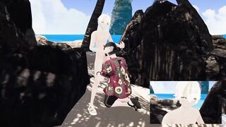 Japanese boy fucked raw on the beach HD VRChat hentai