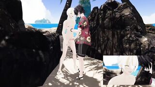 Japanese boy fucked raw on the beach HD VRChat hentai