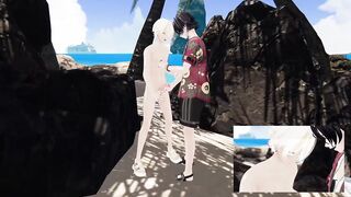 Japanese boy fucked raw on the beach HD VRChat hentai