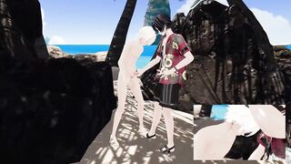 Japanese boy fucked raw on the beach HD VRChat hentai