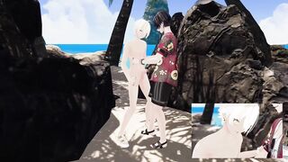 Japanese boy fucked raw on the beach HD VRChat hentai