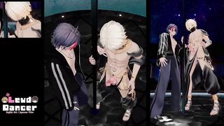Blonde Japanese boy squirts and cums in gay VRChat hentai