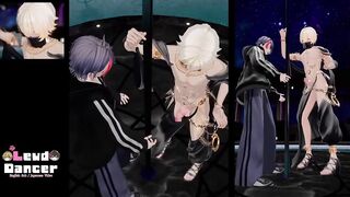 Blonde Japanese boy squirts and cums in gay VRChat hentai